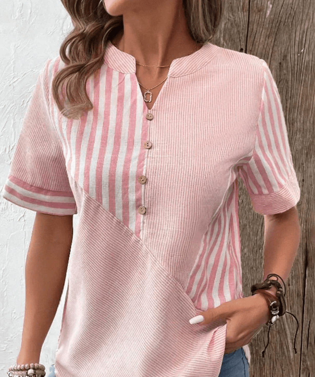Lila | Soft Striped Blouse