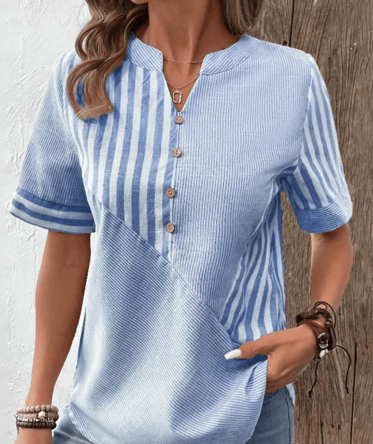 Lila | Soft Striped Blouse